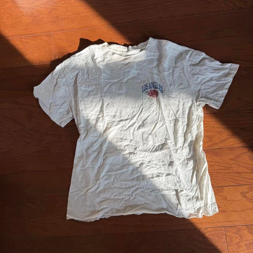 Abercrombie-fitch Men's White and Cream T-shirt